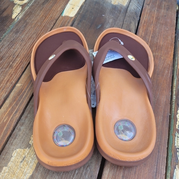 Hawaiian Jellys Ultra Comfort Brown Lava Flip Flops Sandal Sz 11 - Picture 3 of 8